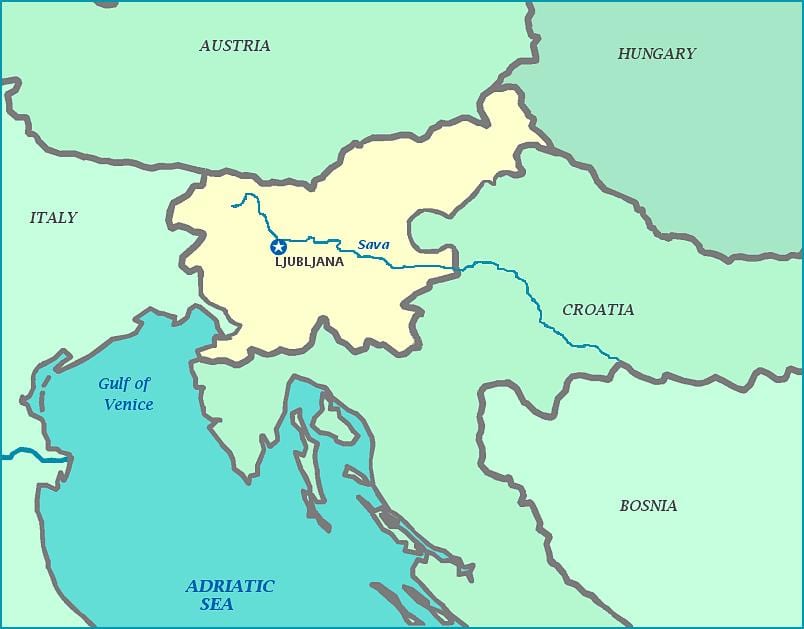 Harta coasta Slovenă