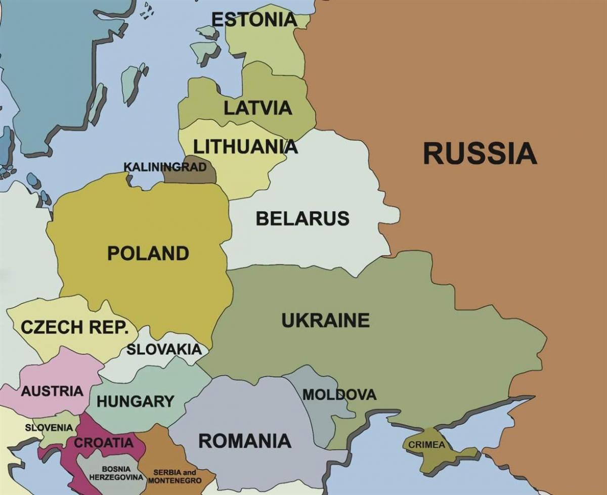 Harta Slovenia și țările vecine