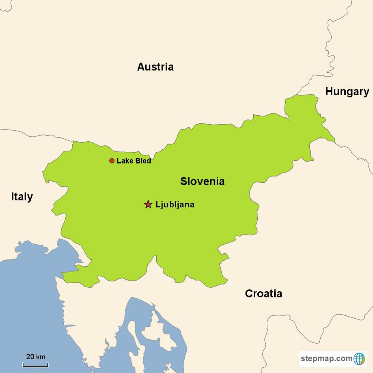 Harta din ljubljana, Slovenia