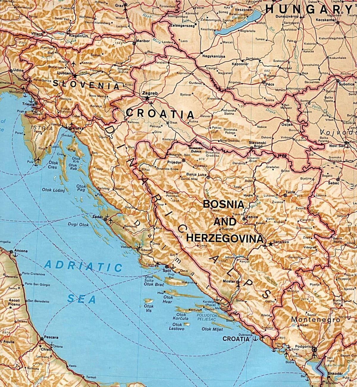 harta arată Slovenia