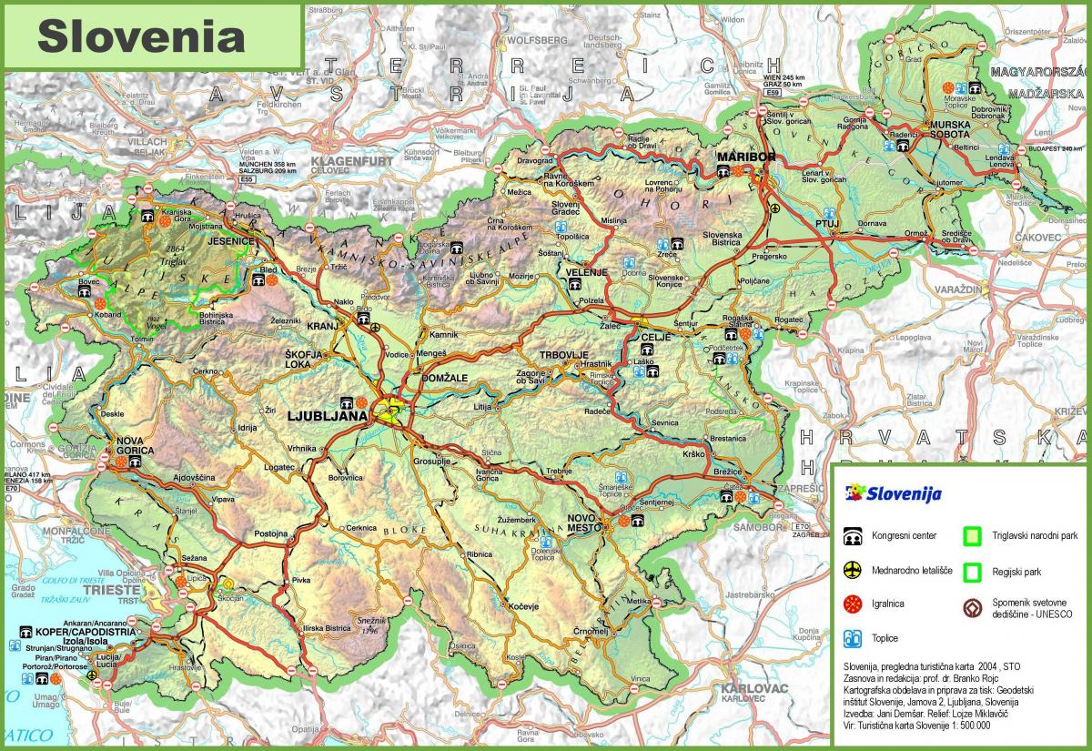 Harta Sloveniei drum
