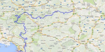 Harta Slovenă traseu de munte