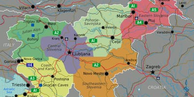 Slovenia atracții turistice hartă