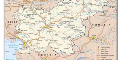 Harta Sloveniei orașe
