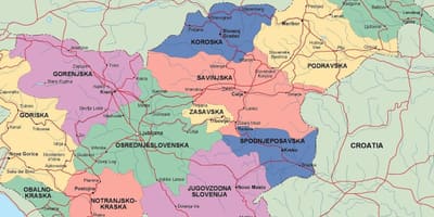 Harta Sloveniei politice
