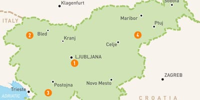 Harta Sloveniei regiuni