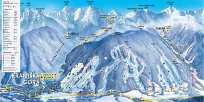 Harta statiuni de schi din Slovenia