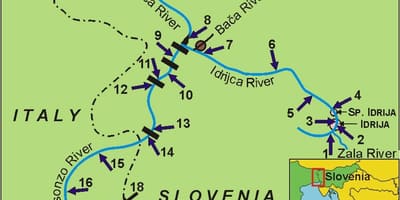 Harta râul soca din Slovenia